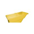 Bayhead Products Hinged Lid for 1-7/10 Cu. Yd., Plastic Self-Dumping Hopper, Yellow 1.7 LID YELLOW